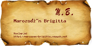 Marozsán Brigitta névjegykártya