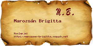 Marozsán Brigitta névjegykártya