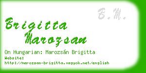brigitta marozsan business card