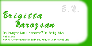 brigitta marozsan business card